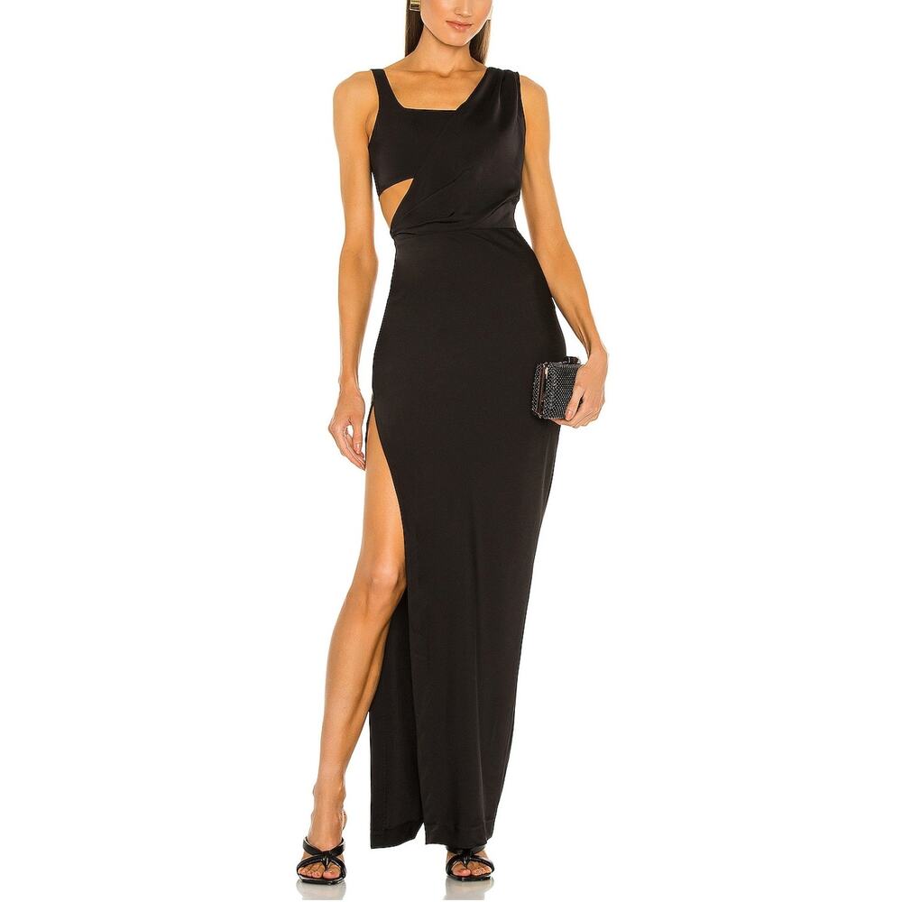Nbd Asymmetric Black Andrei Gown Size M